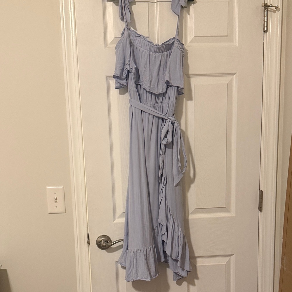 Lulus Light Blue Ruffle Dress